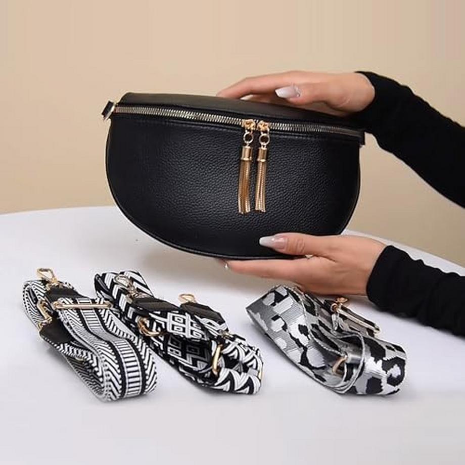 Only-bags.store Kleine Stylische Gürteltasche mit 3 Schulterriemen  