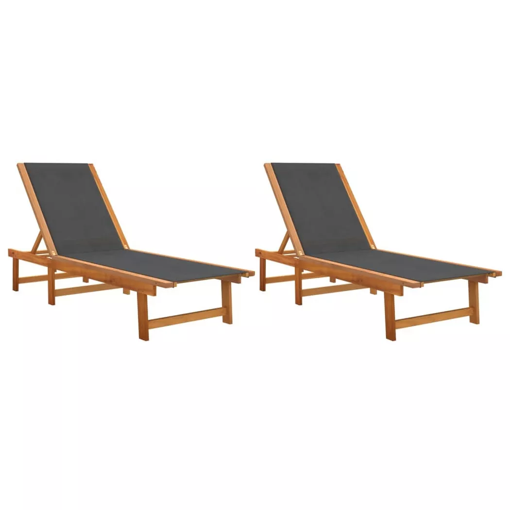 VidaXL - Sonnenliege holz, One Size, Braun