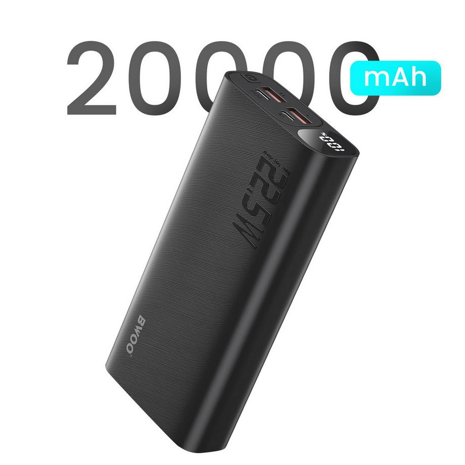 Avizar  Batterie de Secours 20000mAh Bwoo Noir 