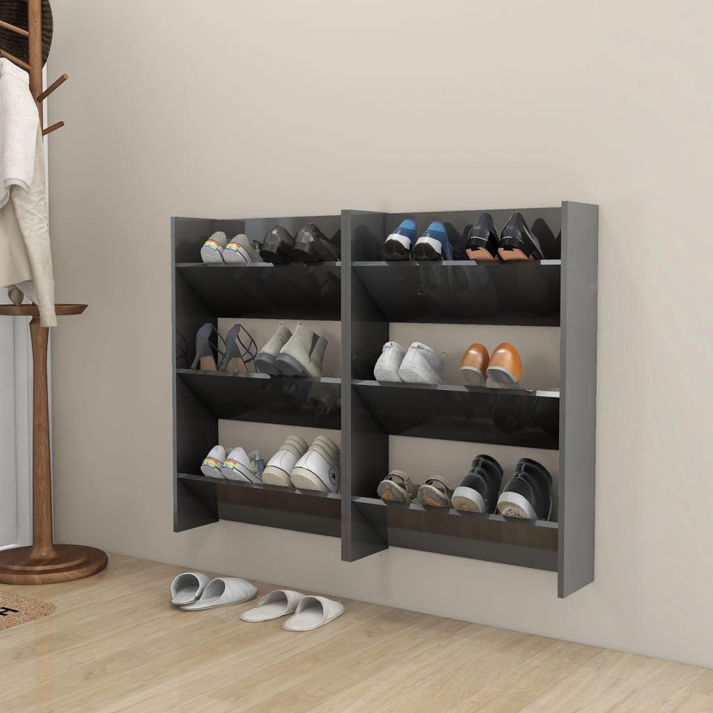 VidaXL Armoire à chaussures murale bois d'ingénierie  