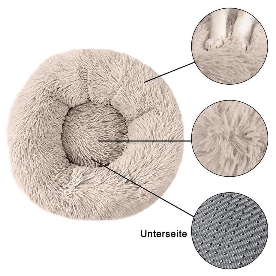 Intirilife  Lit pour animaux en peluche moelleux 