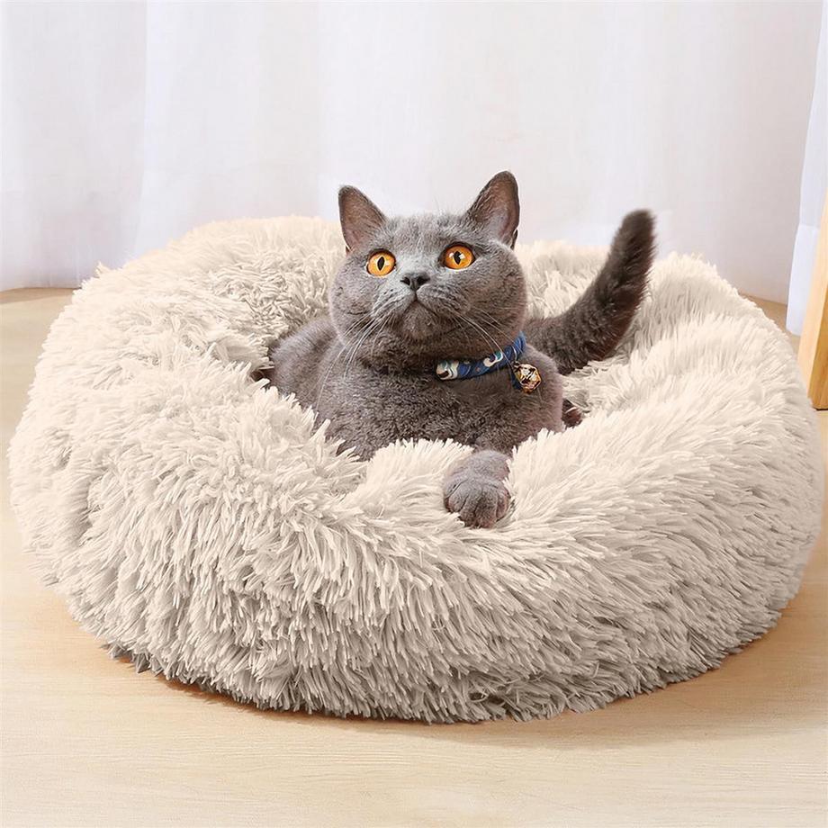 Intirilife  Lit pour animaux en peluche moelleux 
