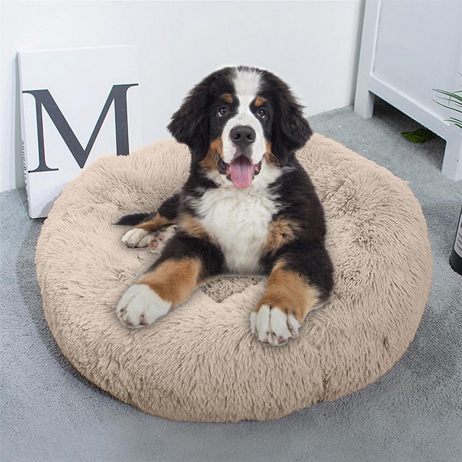 Intirilife  Lit pour animaux en peluche moelleux 