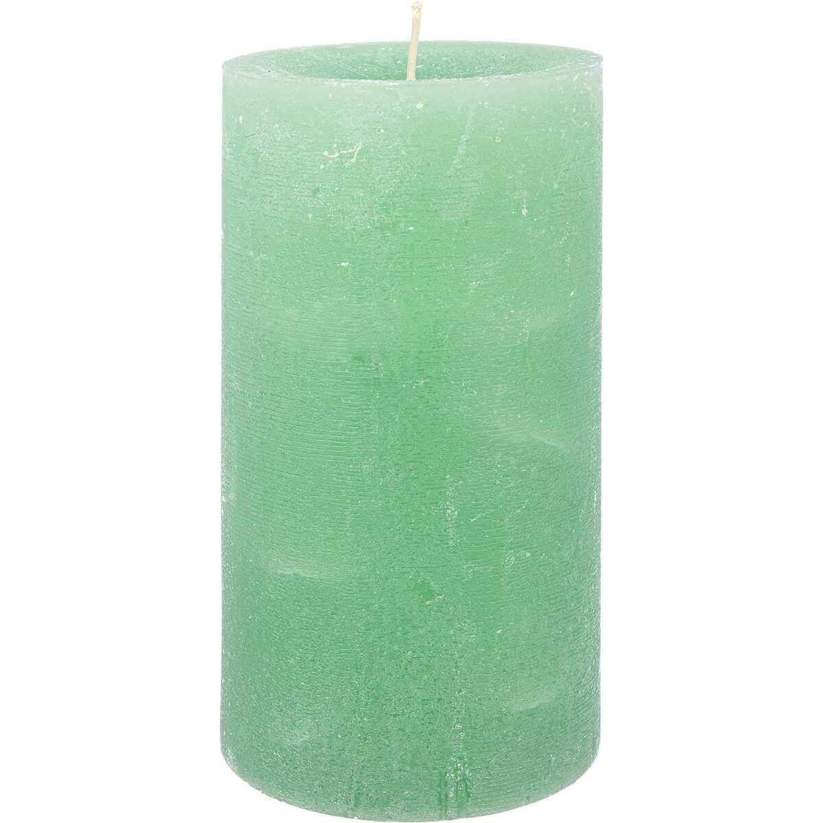 Image of Stumpenkerze Marble Aquamarin 10x19 Unisex Grün ONE SIZE