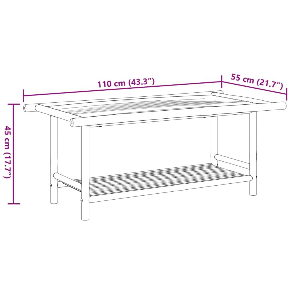 VidaXL Table basse bambou  