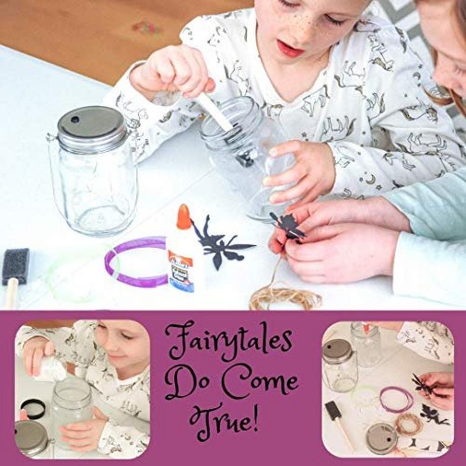 Activity-board  Kit d'artisanat de fée volante pour enfants, bricolage pour fabriquer votre propre lanterne de fée, artisanat de décoration de veilleuse 