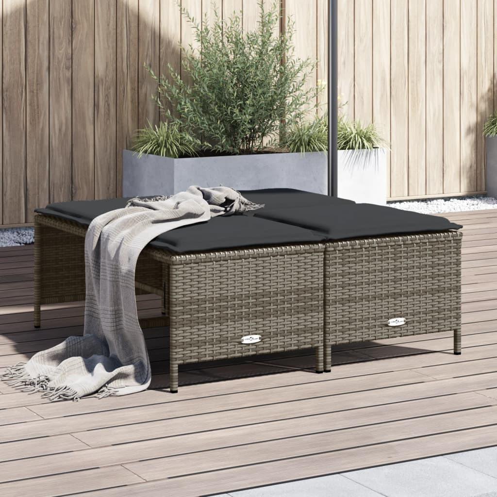 VidaXL  Gartenhocker poly-rattan 