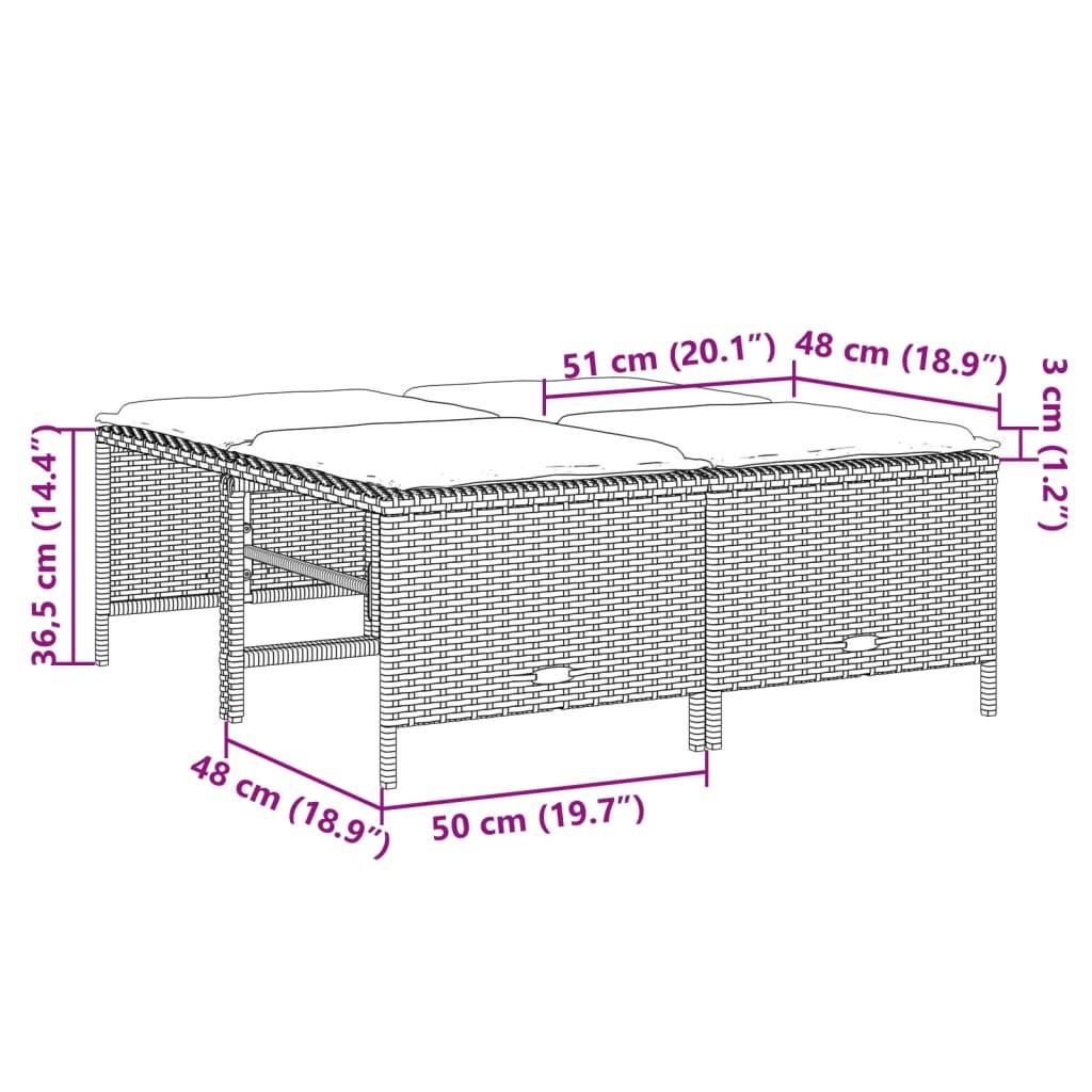 VidaXL  Gartenhocker poly-rattan 