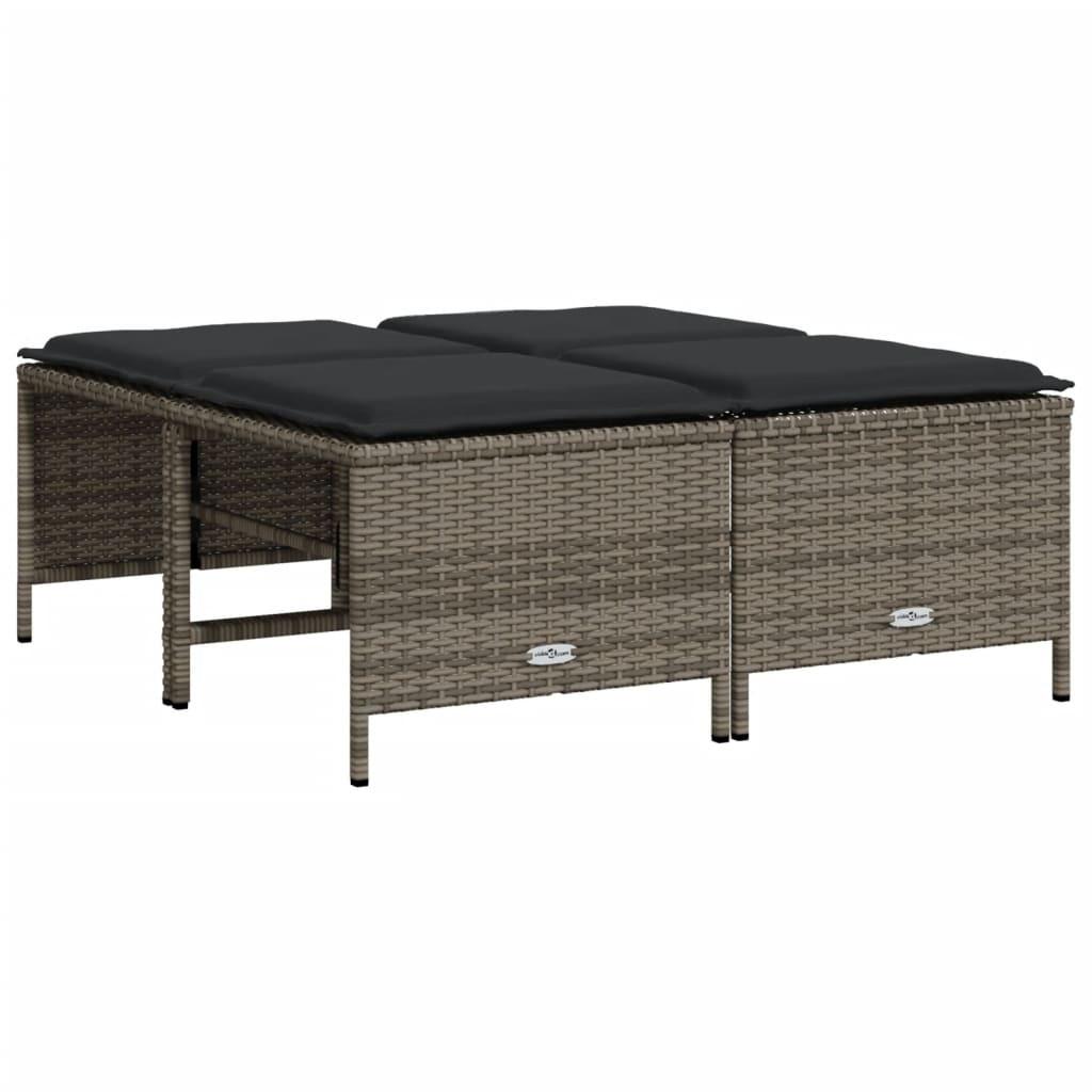 VidaXL  Gartenhocker poly-rattan 