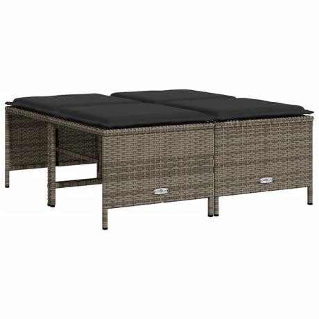 VidaXL  Gartenhocker poly-rattan 