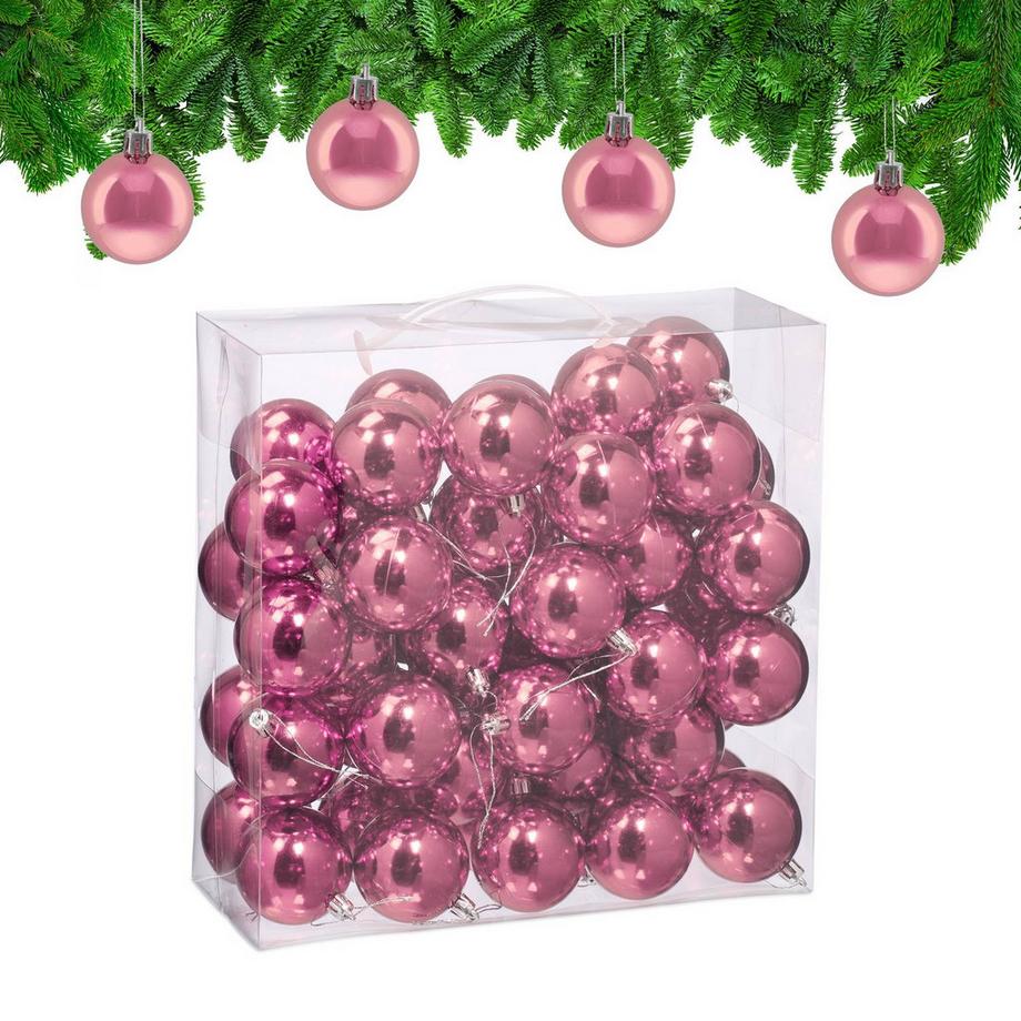 Set di palline per albero di Natale, confezione da 50