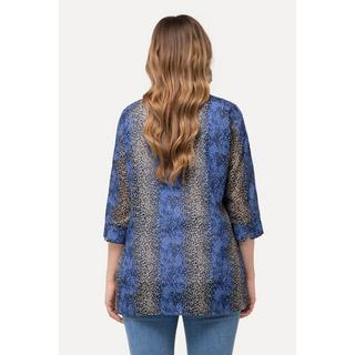Ulla Popken Blusa Pois Righe Linea A Scollo Tunica Maniche 3/4  