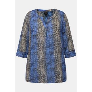 Ulla Popken Blusa Pois Righe Linea A Scollo Tunica Maniche 3/4  