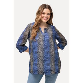 Ulla Popken Blusa Pois Righe Linea A Scollo Tunica Maniche 3/4  