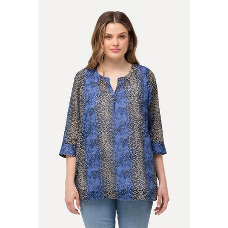 Ulla Popken Blusa Pois Righe Linea A Scollo Tunica Maniche 3/4  