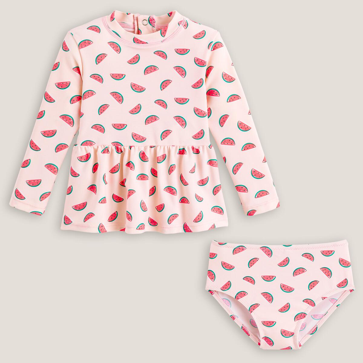 Image of Set Aus Badeshirt Und -slip Mit Uv-schutz Unisex Rosa 86