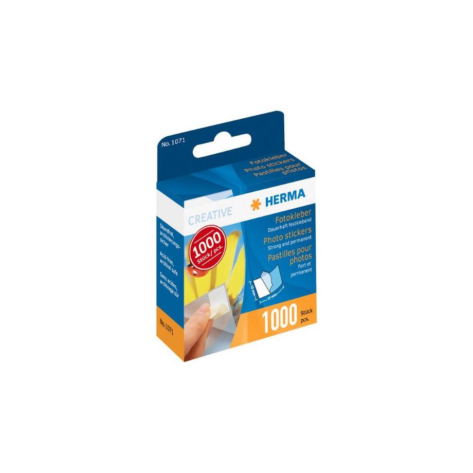 HERMA  HERMA 4008705010719 angolo per foto 1000 pz Bianco 