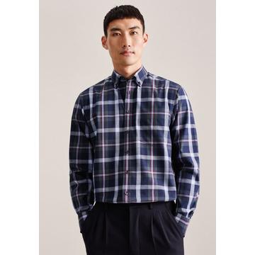 Flanellhemd Regular Fit Langarm Karo