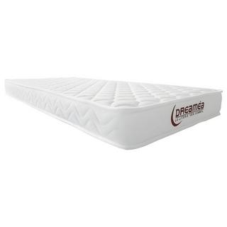 Vente-unique Ensemble 90 x 190 cm sommier coffre blanc + matelas mémoire de forme ép.15cm - PELOPS de DREAMEA  