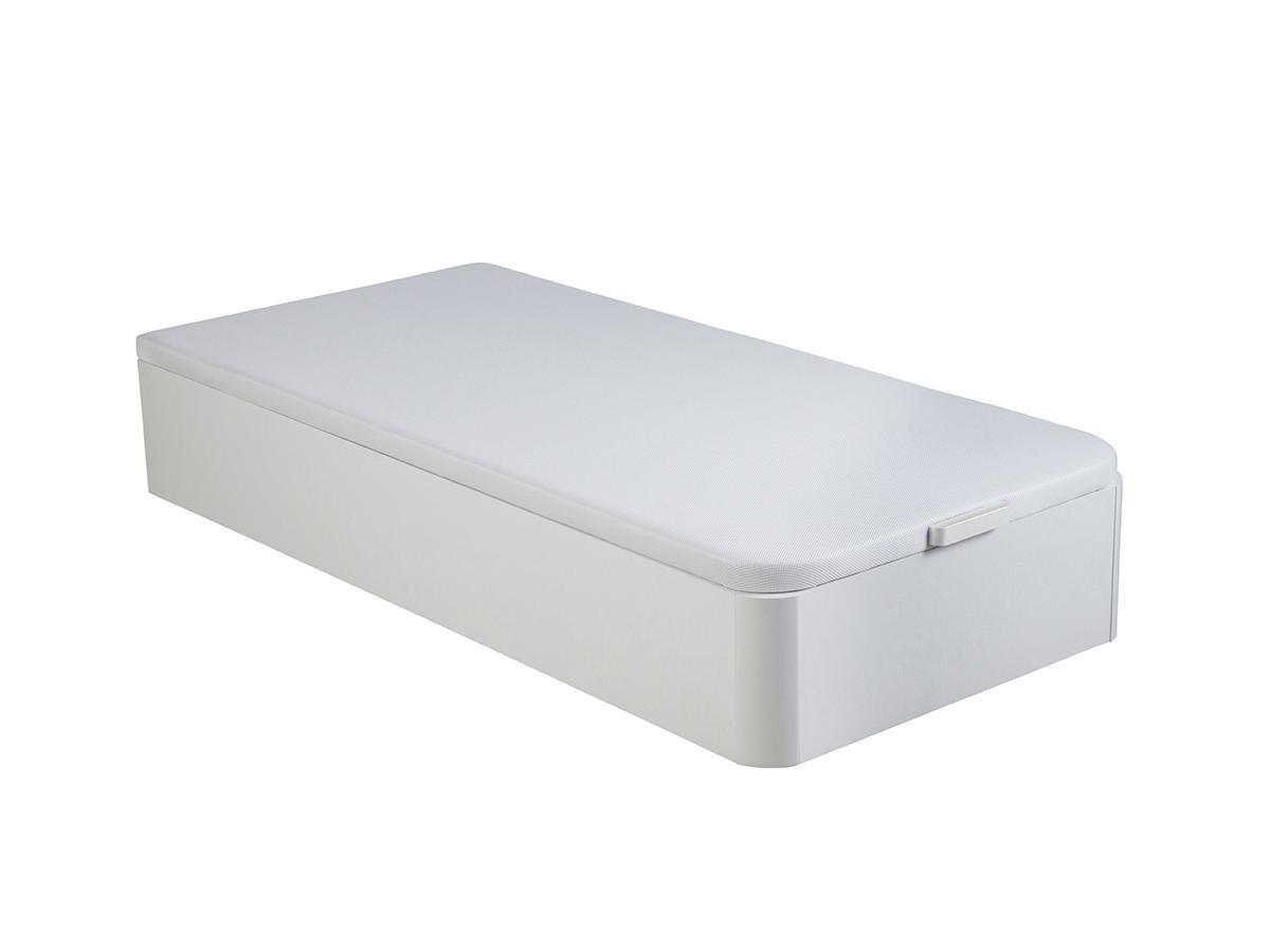 Vente-unique Ensemble 90 x 190 cm sommier coffre blanc + matelas mémoire de forme ép.15cm - PELOPS de DREAMEA  