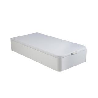 Vente-unique Set 90 x 190 cm Rete contenitore Bianco + Materasso memory foam sp. 15 cm - PELOPS di DREAMEA  