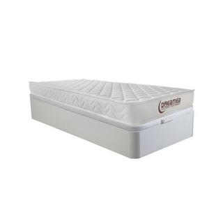 Vente-unique Ensemble 90 x 190 cm sommier coffre blanc + matelas mémoire de forme ép.15cm - PELOPS de DREAMEA  