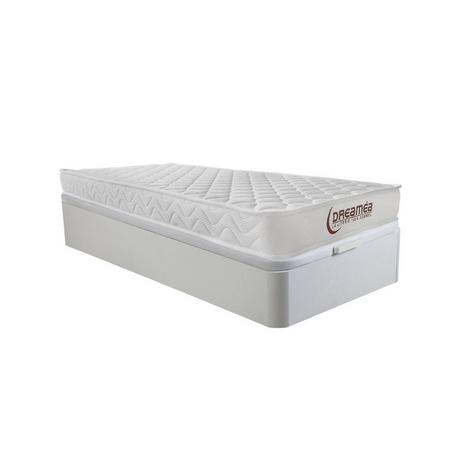 Vente-unique Set 90 x 190 cm Rete contenitore Bianco + Materasso memory foam sp. 15 cm - PELOPS di DREAMEA  