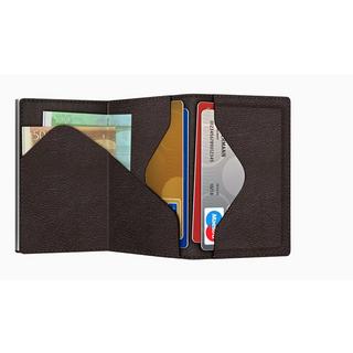 AVIATOR Wallet CLICK & slide Sleek Nappa marrone, argento  