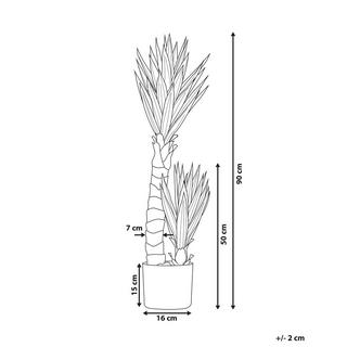 Beliani Kunstpflanze aus Kunststoff YUCCA  