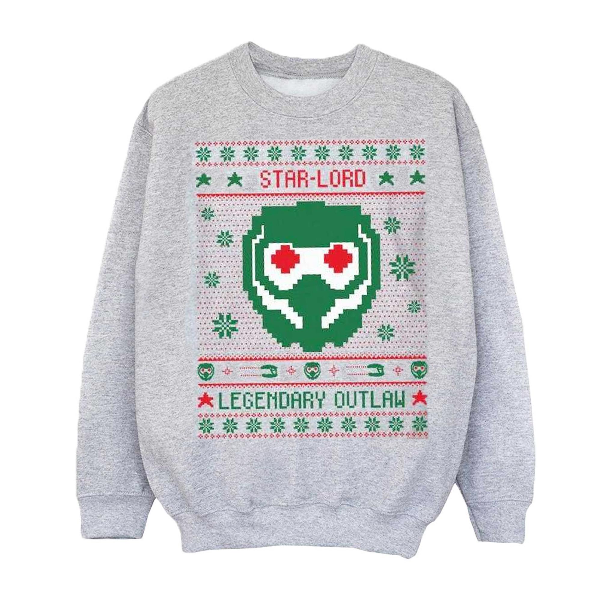 Image of Guardians Of The Galaxy Vol. 2 Star Lord Fair Isle Sweatshirt Unisex Grau 128