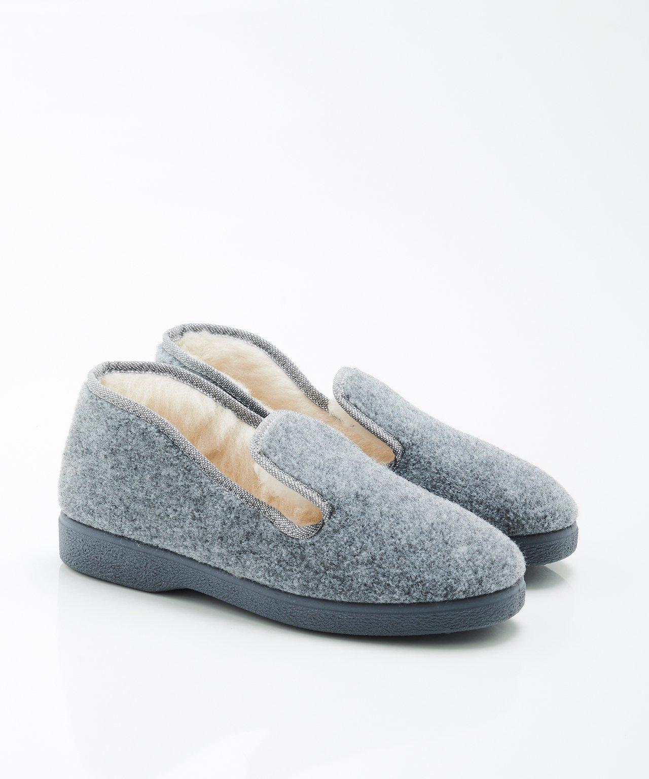 Image of Gefütterte Hausschuhemit Thermolactylfaser. Damen Grau 38