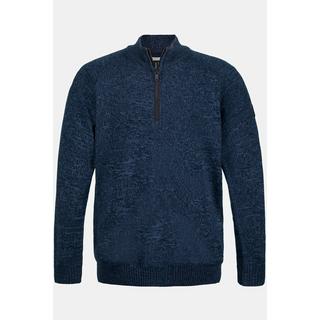 JP1880  Maglione polo con collo alto e zip 