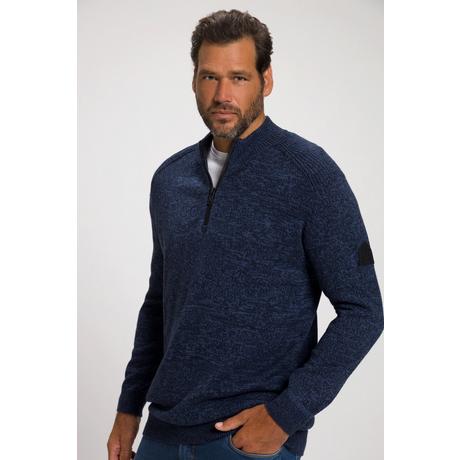 JP1880  Maglione polo con collo alto e zip 