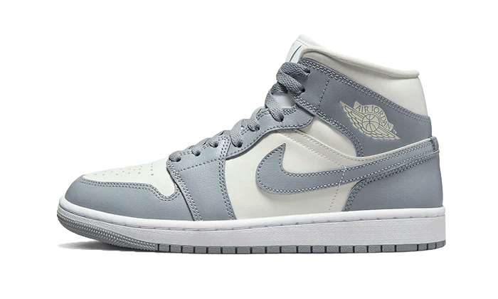 Image of Air Jordan 1 Mid Grey Sail Damen Mediumgrau 41