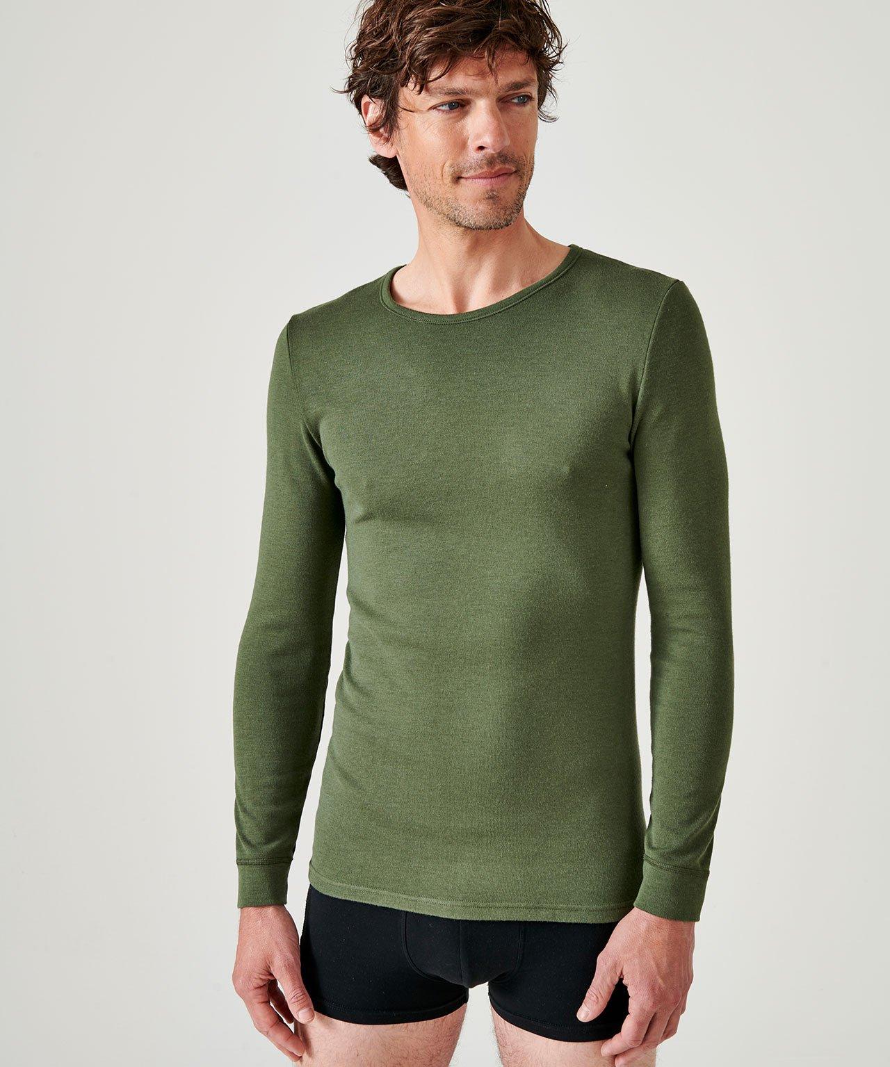 Image of Langärmeliges Shirt, Wärmegrad Medium 3. Herren Grün 5XL