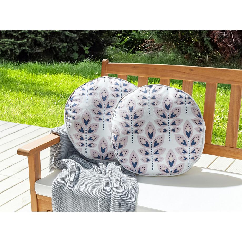 Beliani Gartenkissen 2er Set aus Polyester Modern TORRETTA  