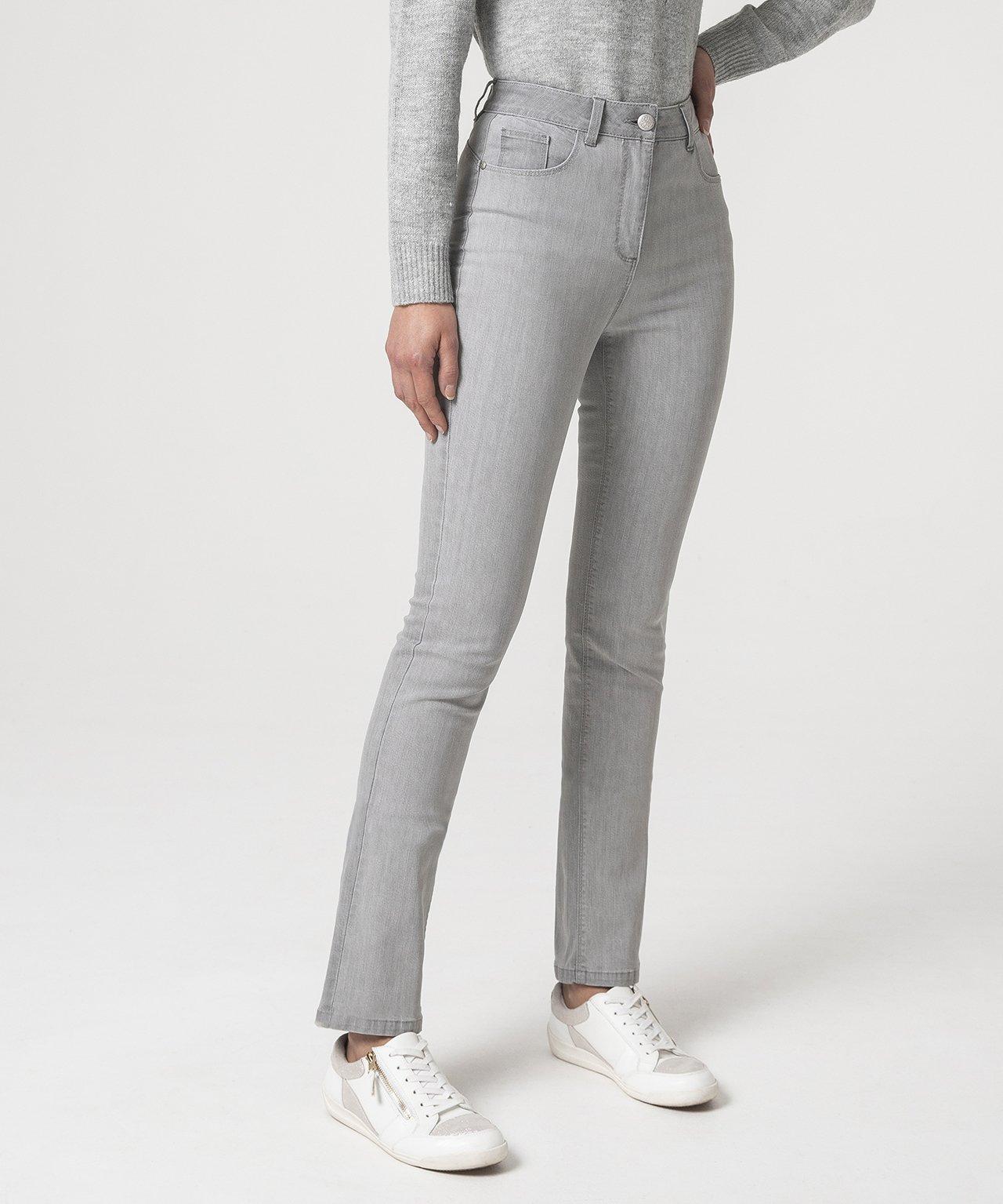 Image of Jeans Mit Hoher Taille, Perfect Fit By , 2 Längen. Damen Grau 50