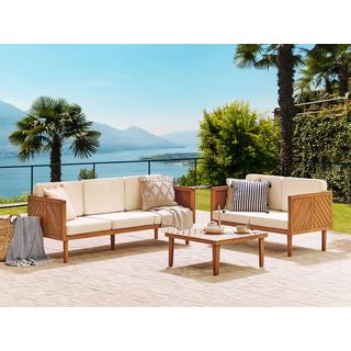 Beliani 3 Sitzer Sofa aus Akazienholz Klassisch BARATTI  