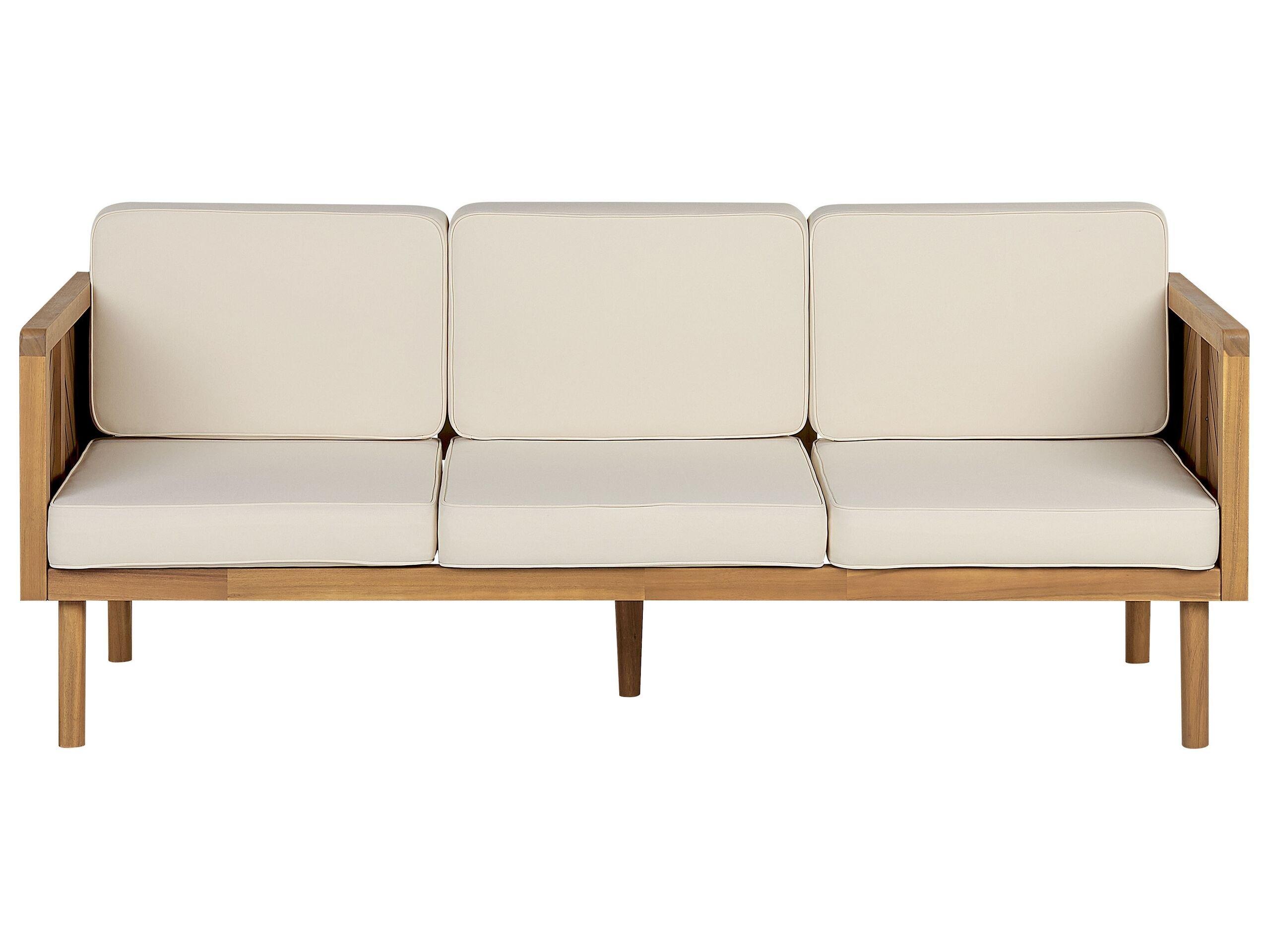 Beliani 3 Sitzer Sofa aus Akazienholz Klassisch BARATTI  