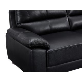 Vente-unique Sofa 3-Sitzer - Leder - Schwarz - TASANI  