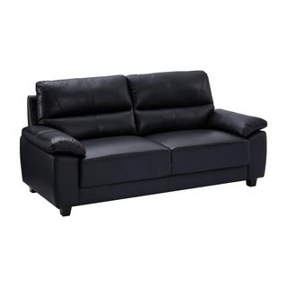 Vente-unique Sofa 3-Sitzer - Leder - Schwarz - TASANI  