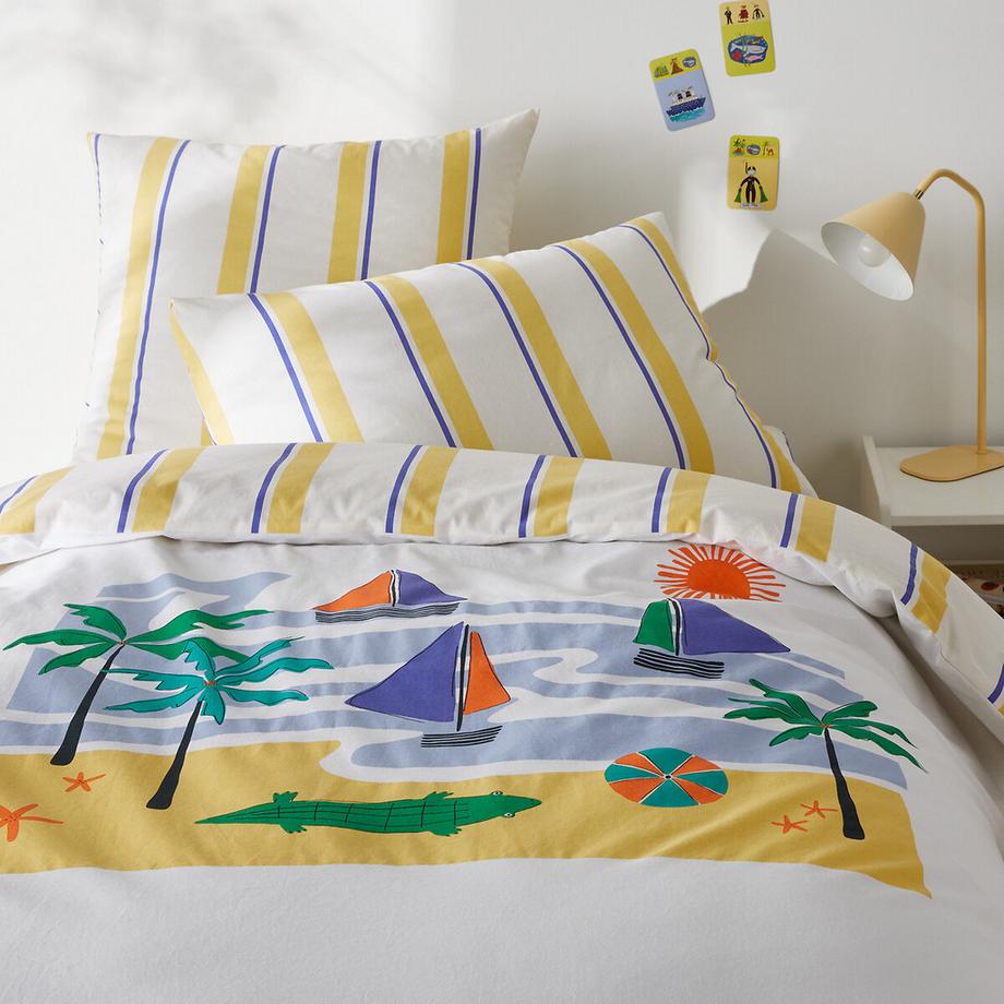 La Redoute Intérieurs Labhar Copripiumino Motivo Spiaggia a Righe  