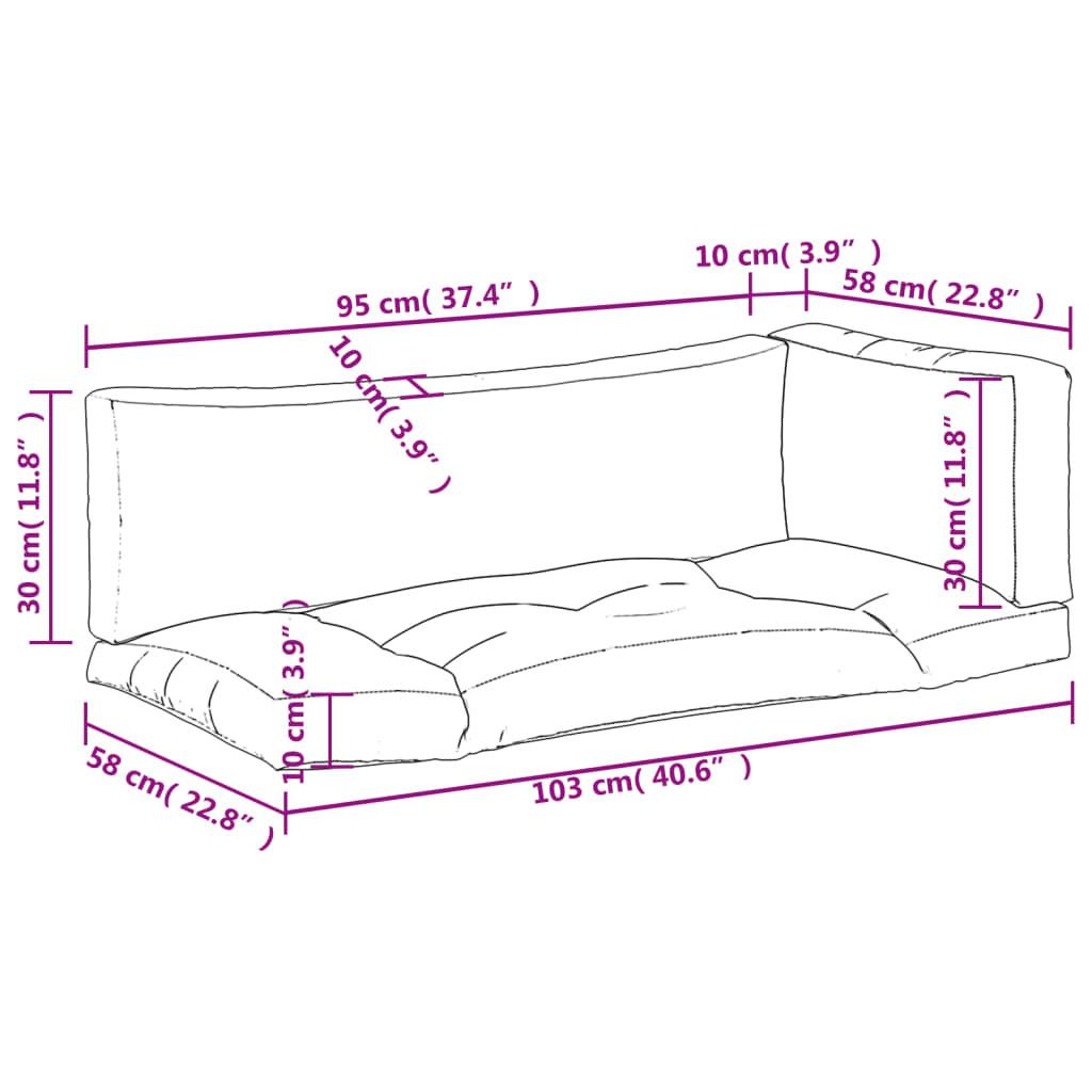 VidaXL cuscino per pallet Poliestere  