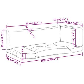 VidaXL cuscino per pallet Poliestere  