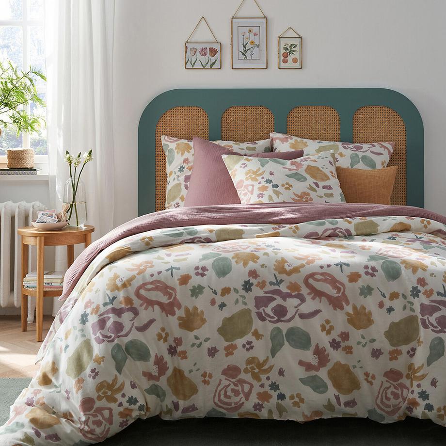 La Redoute Intérieurs Nachttisch Pio mit Rattanablage  