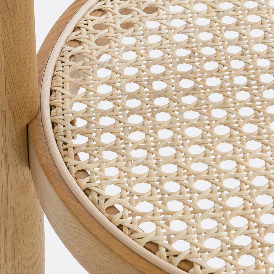 La Redoute Intérieurs Nachttisch Pio mit Rattanablage  