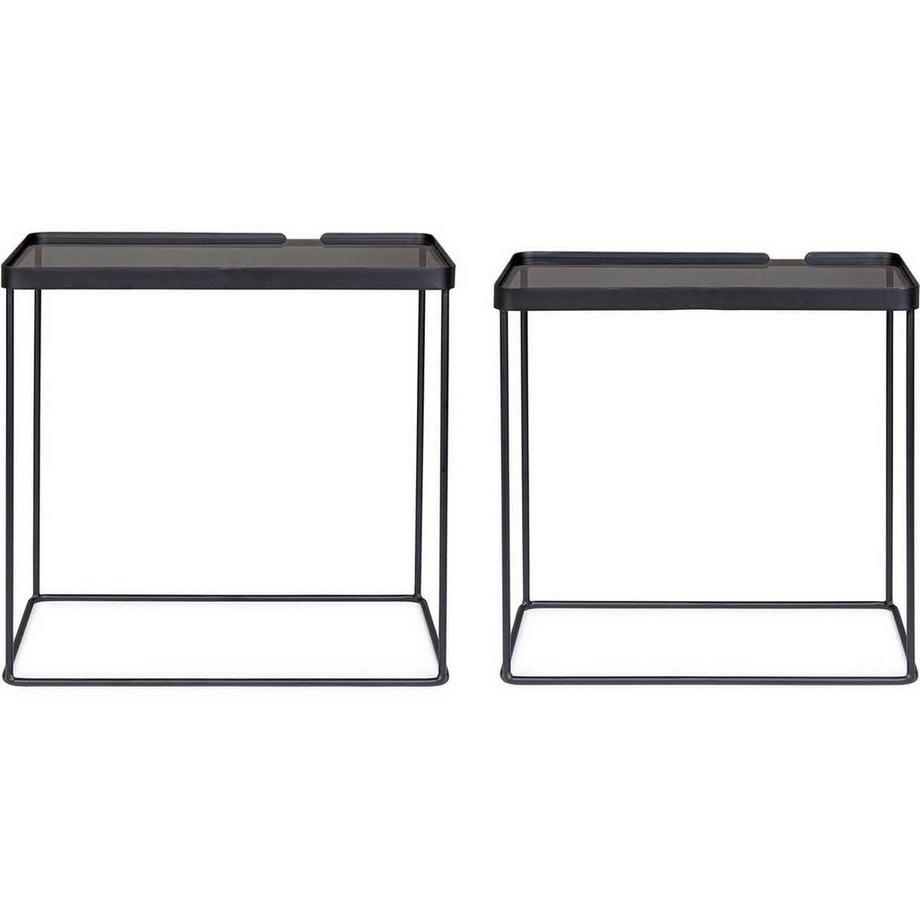 mutoni Table d&#039;appoint Zeina rectangulaire (lot de 2)  