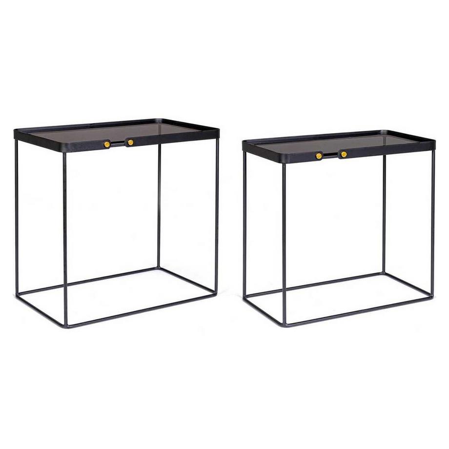 mutoni Table d&#039;appoint Zeina rectangulaire (lot de 2)  