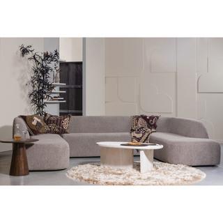 mutoni Canapé incliné en forme de U chenille gris chiné 339x225  