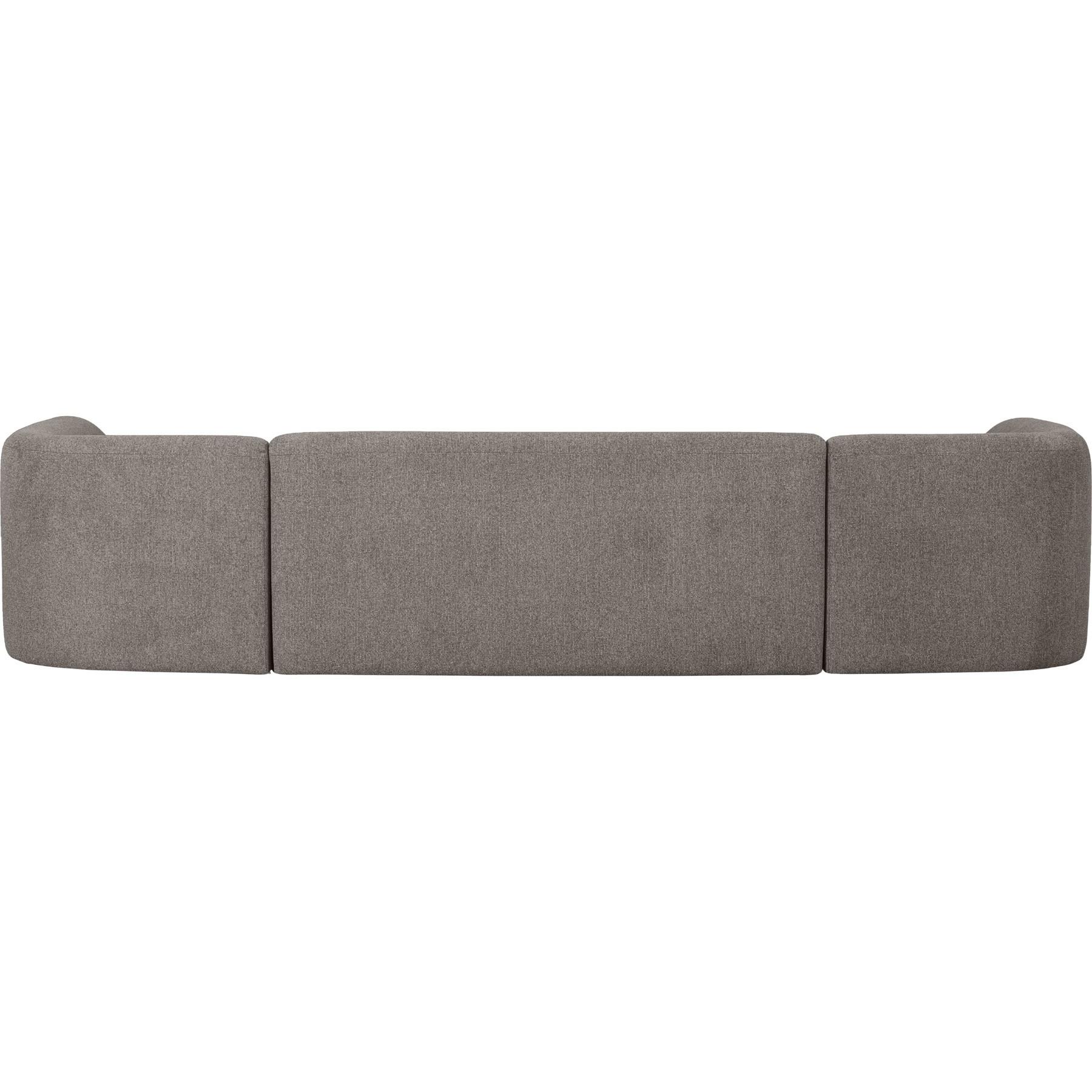 mutoni Canapé incliné en forme de U chenille gris chiné 339x225  